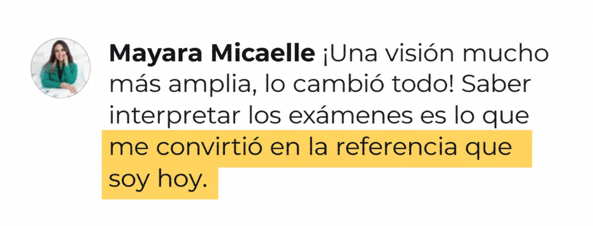 Testimonio de alumna de la Formación en Exámenes de Laboratorio — 6