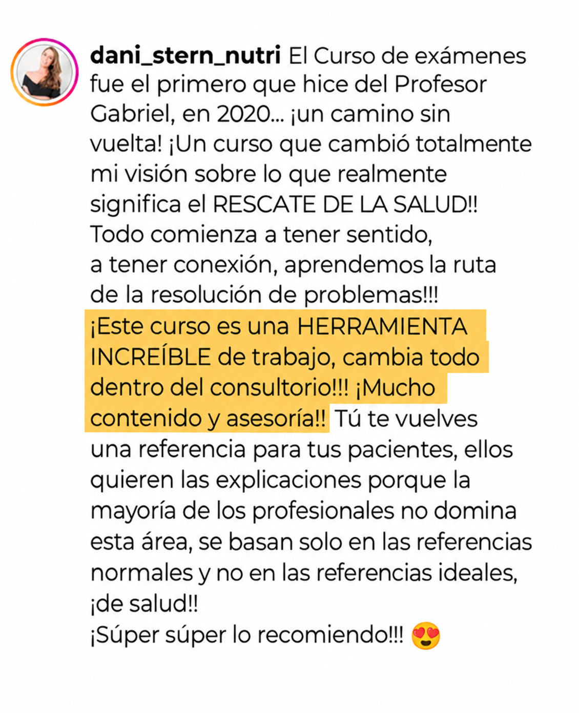 Testimonio de alumna de la Formación en Exámenes de Laboratorio — 13