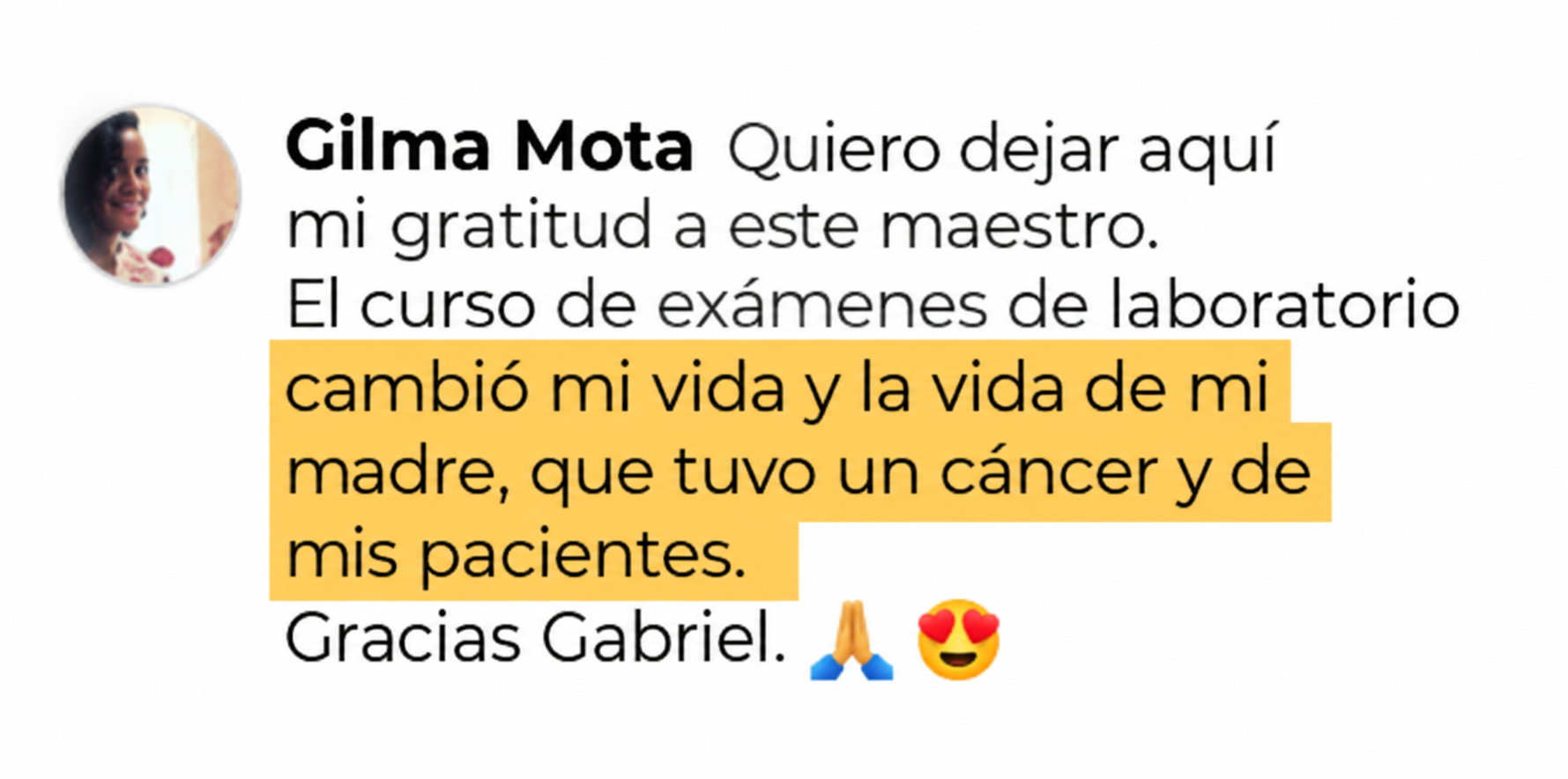 Testimonio de alumna de la Formación en Exámenes de Laboratorio — 5